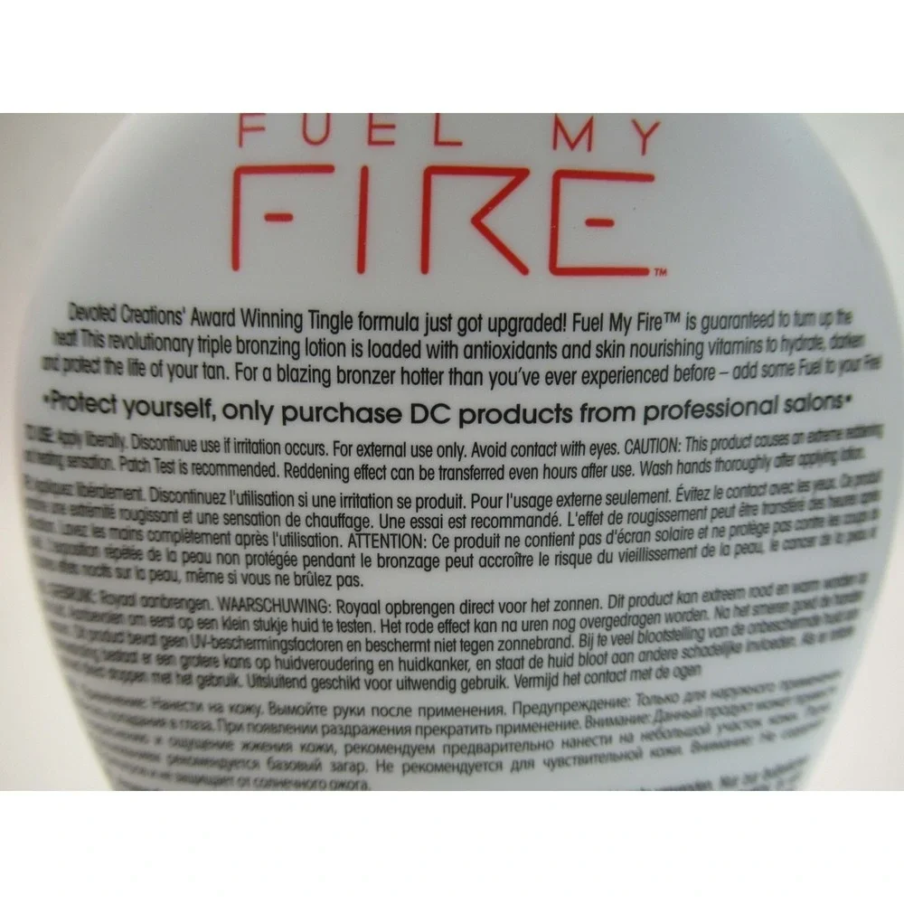 Devoted Creations Fuel My Fire Hot Tingle Tanning Lotion Black Bronzer 12.25oz